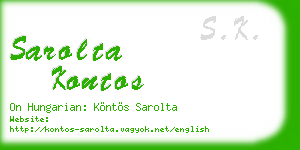 sarolta kontos business card